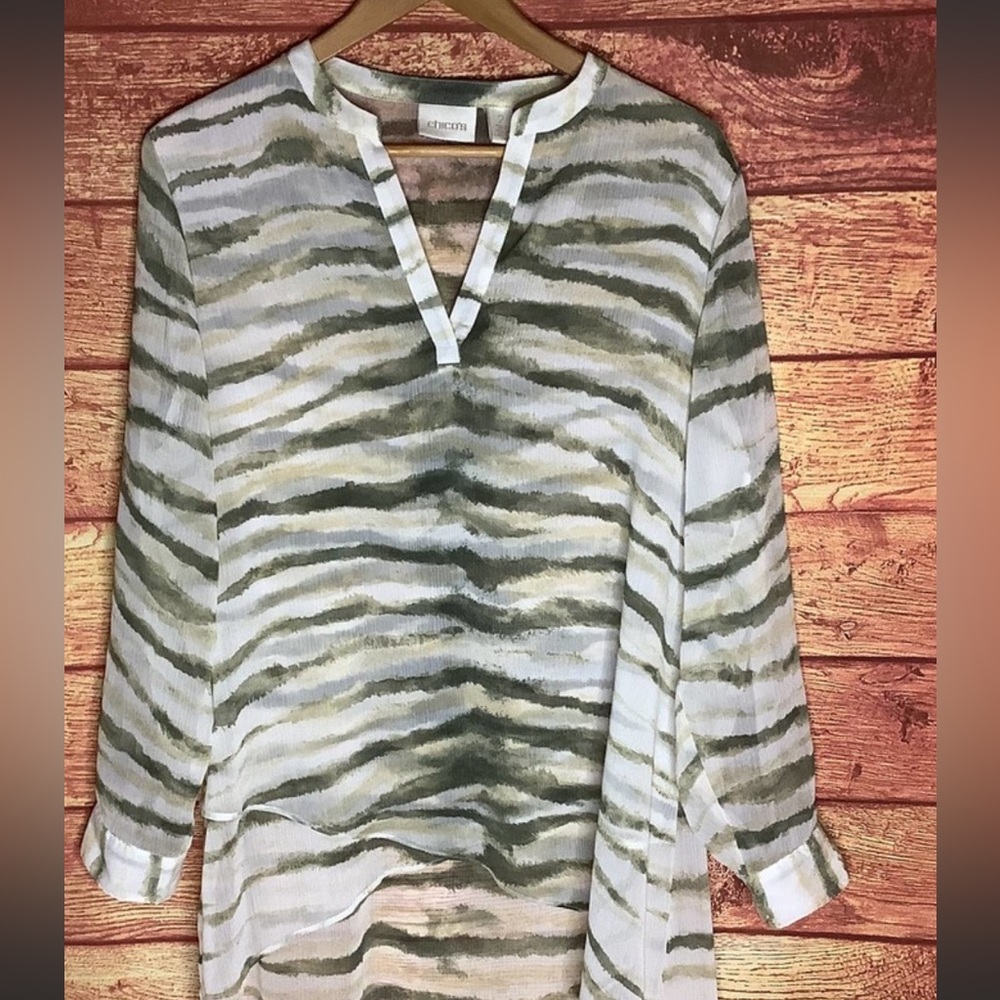 Chico's Animal Print High/Low Tunic